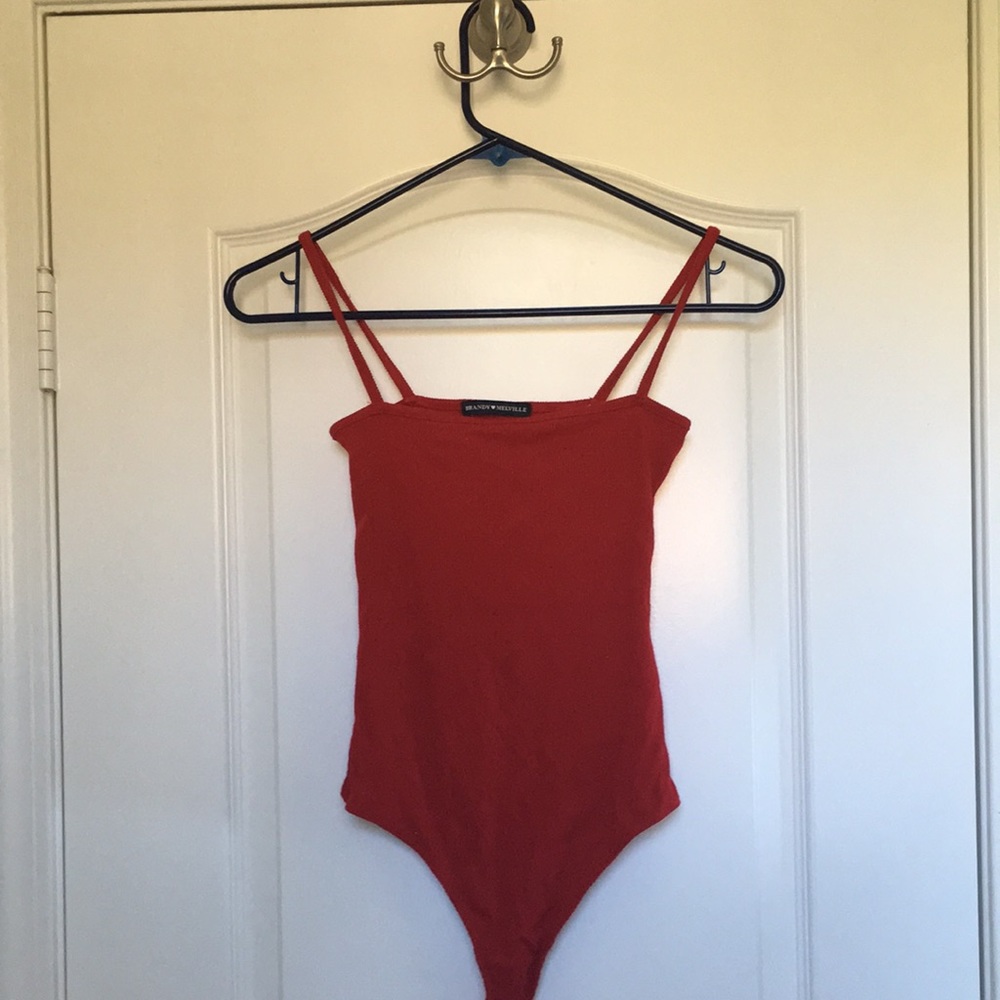 brandy melville red bodysuit